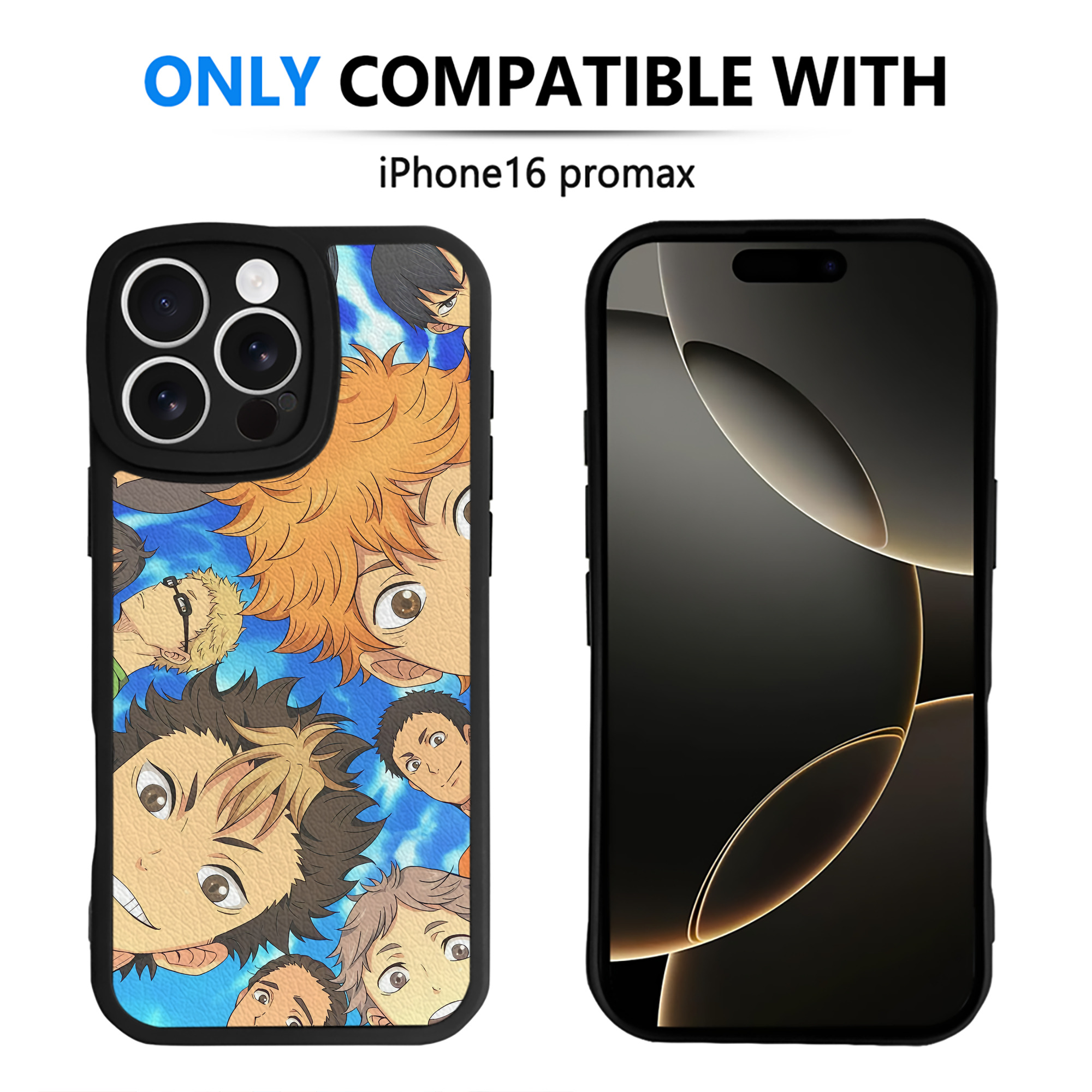 （画像用） ハイキュー!! Haikyu!! 【iPhone 16シリーズ対応】シリコンスマホケース（レザー調） 材質：シリコン